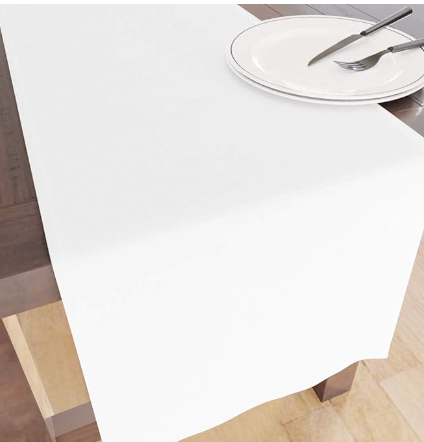 Chemin de table - Blanc cotton-lin