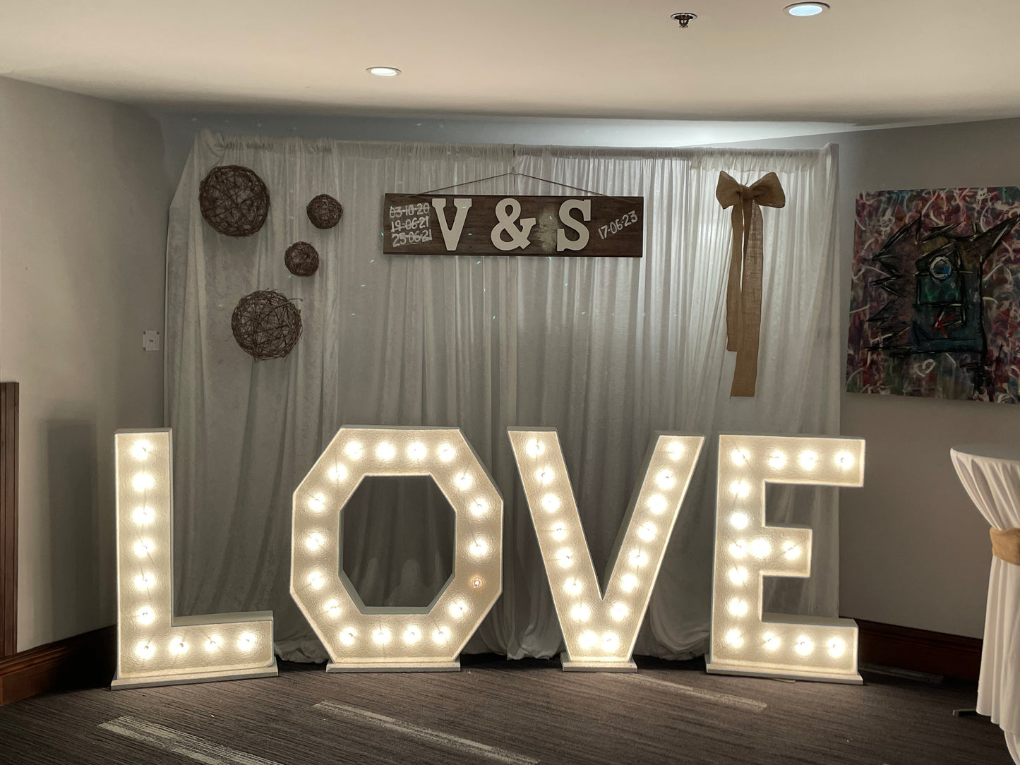 Lettres LOVE en bois