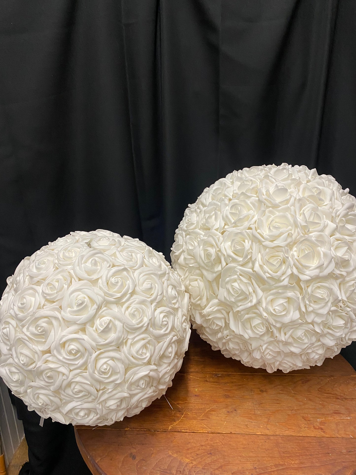 Boules de fleurs - Blanches