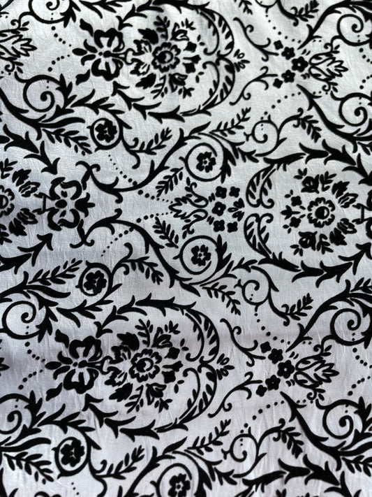 Chemin de table - Noir et blanc motif