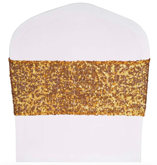 Bandeau de chaise - Or Paillette